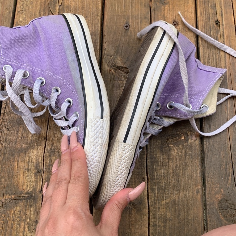 Converse Lavender High-Tops - Picture 3 of 6